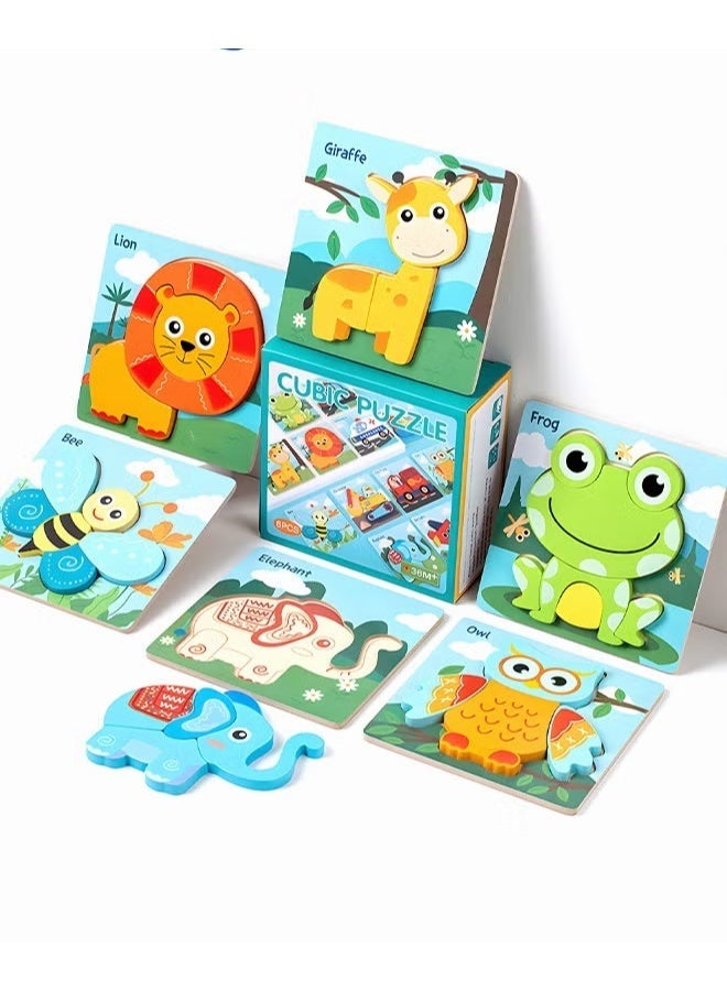Wooden Puzzle Toys For 3+ Year Old Girls Baby Cute Animal Jigsaw Toy Birthday Gift - Image 1