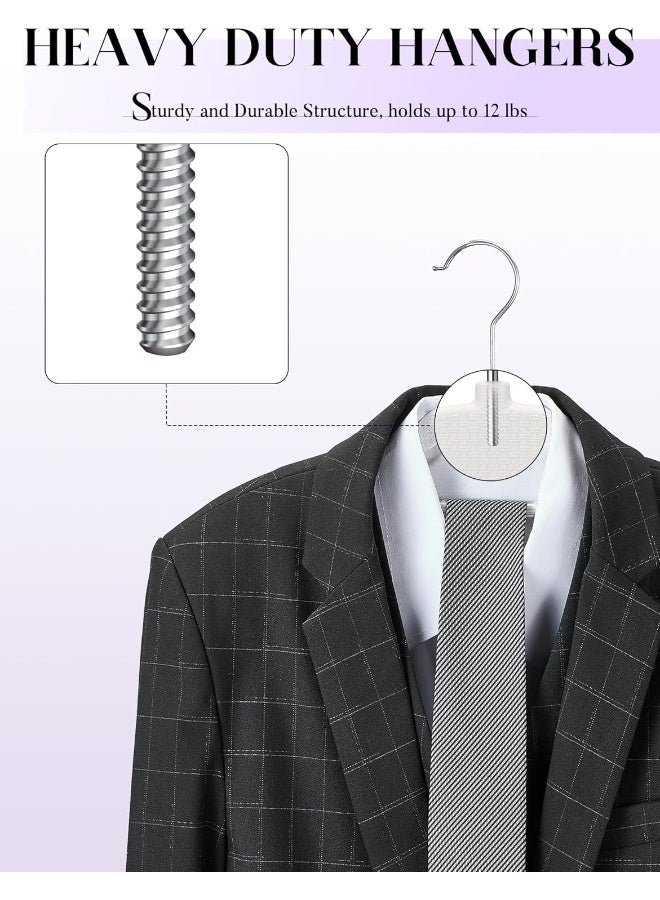 HOUSE DAY Plastic Hangers 50 Pack, Plastic Clothes Hangers Non Slip Hangers with Rubber Grip, Heavy Duty Plastic Hangers with 360Âº Swivel Hook, Ultra Thin Hangers Space Saving, Closet Hangers Purple - Image 3