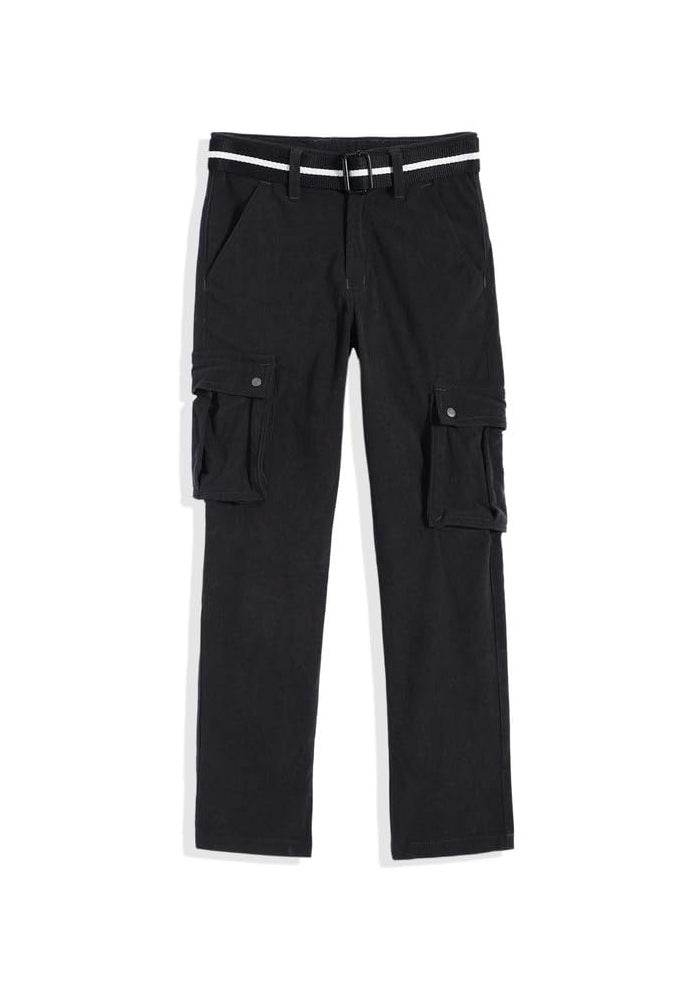 CAVIO Boys Casual Solid Regular Fit Cargo Pants with Multiple Pockets - Image 1