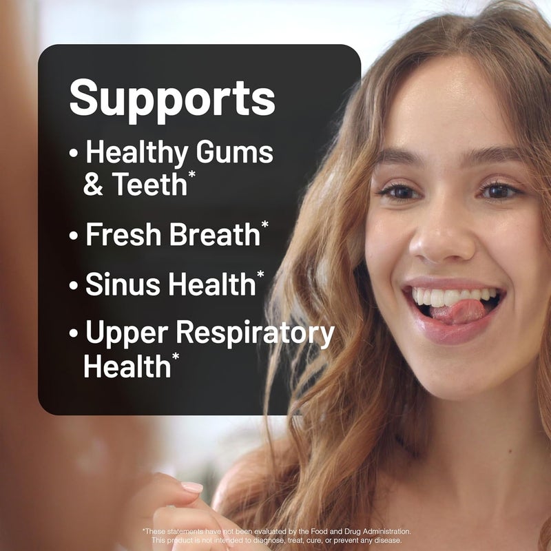 NatureWise Oral Probiotics for Teeth and Gums  Fresh Breath  Chewable SugarFree Mint Tablet  Lactobacillus reuteri Chewable  Oral Health Probiotics For Kids  Adults  50 Count50Day Supply - Image 2