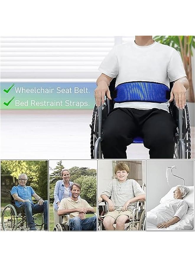 Generic Wheelchair Seat Belt , therapeutic Restraints Straps Patients Cares Safety Harness Chair Waist Lap Strap for Elderly , Wheelchair Safety Harness for Patient Caring , Cushion Harness Straps with Rele  - Image 2