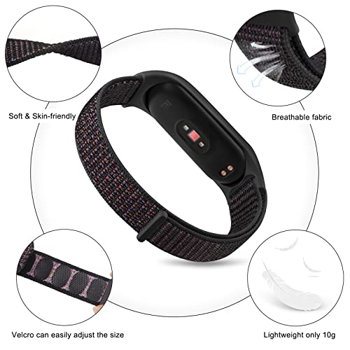 Tobfit Nylon Strap Compatible for Xiaomi Band 3/4 / 5/6 / Amazfit Band 5 (Watch Not Included), Removable Sport Belt for Men and Women (Marine Green) - Image 4