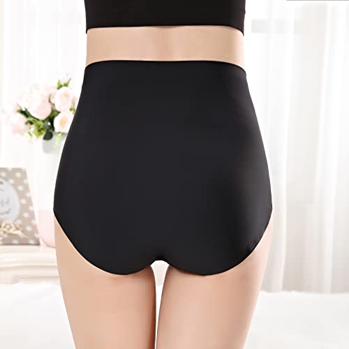 Bolivelan 5 Pack Women's Seamless Hipster Panties Invisible High Waist No Show Ladies Bikini Underwear (6, Black) - Image 4