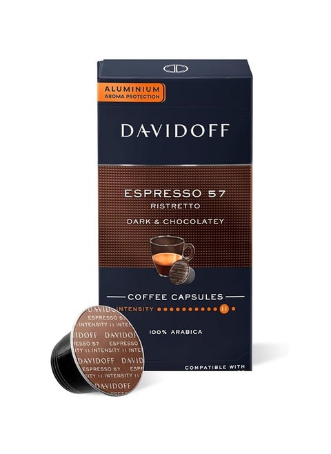 DAVIDOFF ESPRESSO 57 Dark and Chocolatey COFFEE CAPSULES SS GM 10