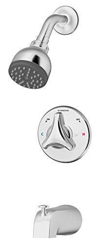 Symmons 9602-P-1.5-TRM Origins Single Handle 1-Spray Tub and Shower Faucet Trim in Polished Chrome - 1.5 GPM (Valve Not Included) - Image 2