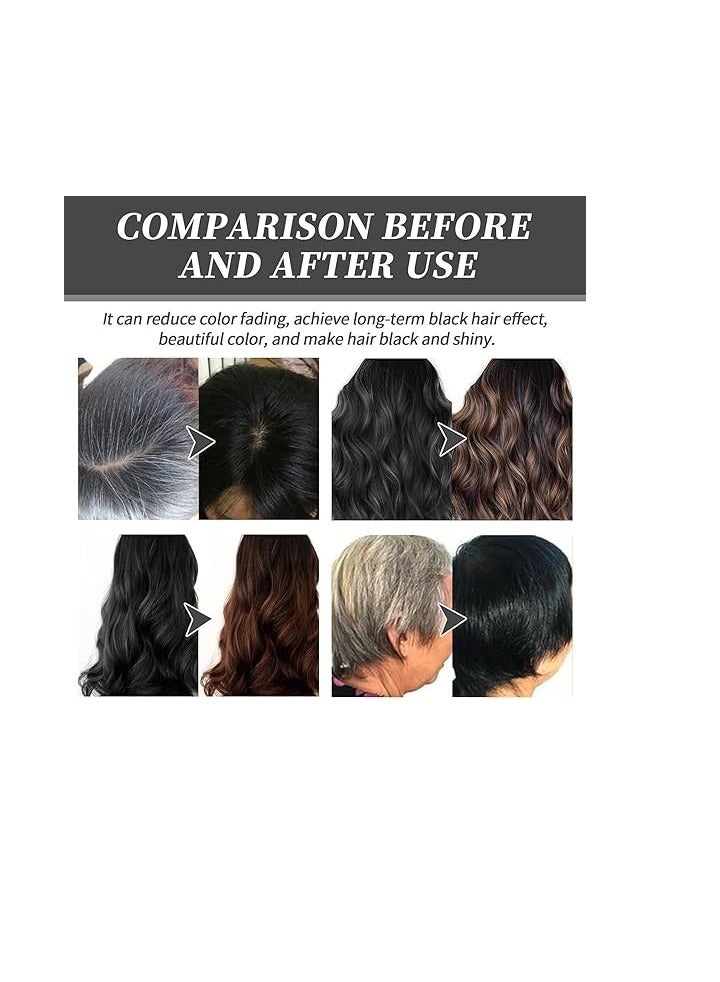 إيلهو كريم صبغ الفاكهة السوداء، كريم صبغ الفاكهة السوداء مع مشط، لون شعر الكيراتين، صبغ الشعر لتغطية الشعر الرمادي، كريم صبغ الشعر الأسود الطبيعي للرجال والنساء - Image 3
