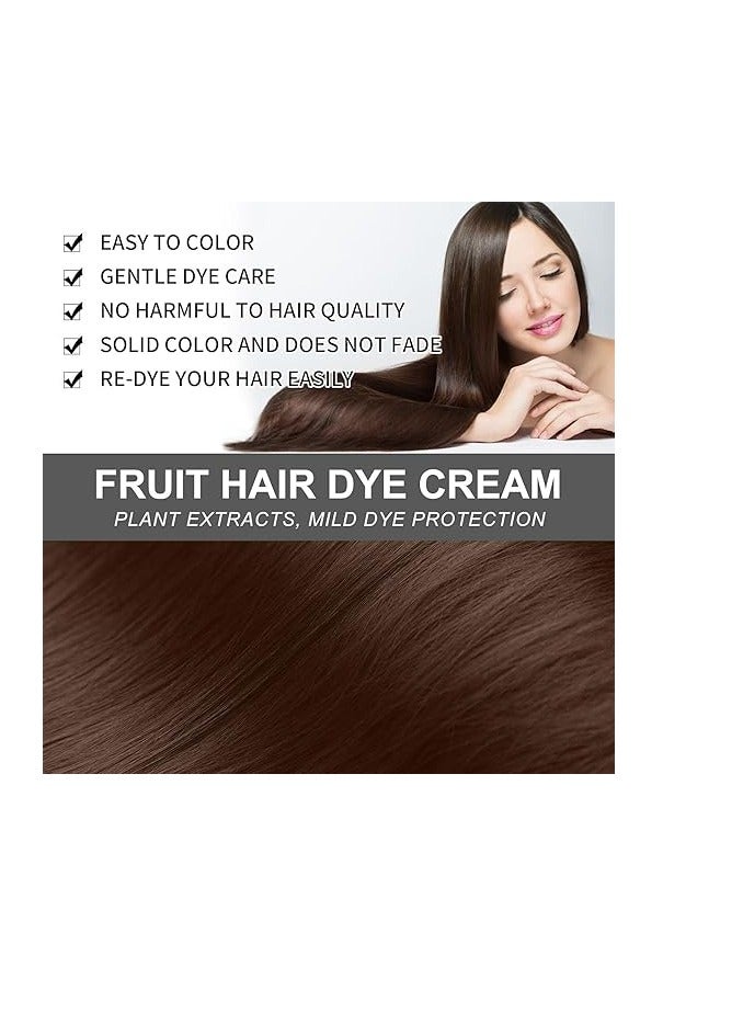 إيلهو كريم صبغ الفاكهة السوداء، كريم صبغ الفاكهة السوداء مع مشط، لون شعر الكيراتين، صبغ الشعر لتغطية الشعر الرمادي، كريم صبغ الشعر الأسود الطبيعي للرجال والنساء - Image 4