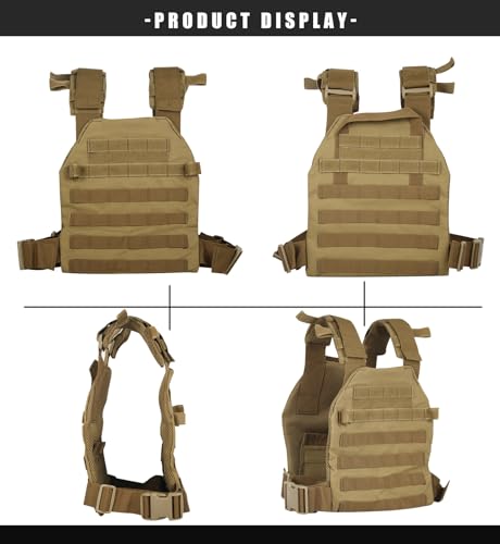 Miramrax Weighted Vest for Men and Women Weight Vests Adjustable Strength and Endurance Training Fitness Workouts Tactical Running Gym (Tan) - Image 4
