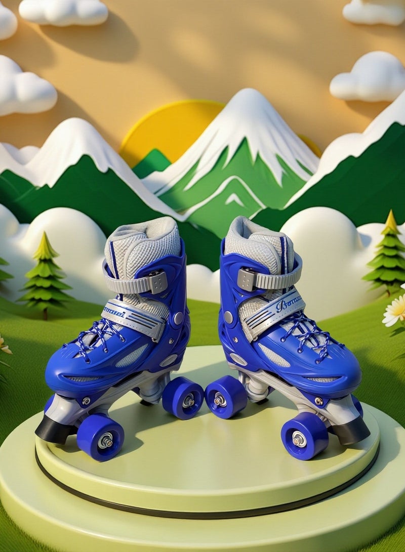 EASY FUTURE Adjustable Size Roller Skates for Kids Double Row 4 Wheel Skates for Indoor Outdoor Boys Girls 3 Colors 4 Sizes to Choose NO.1302 - Image 1