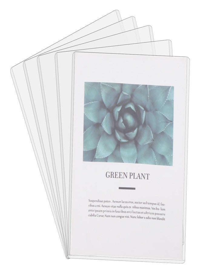 acDesign 5 Pcs Rigid Print Protectors 8.5''x 11'' Waterproof Plastic Sheet Protectors for Prints Photos Postcard Poster(Clear) - Image 1