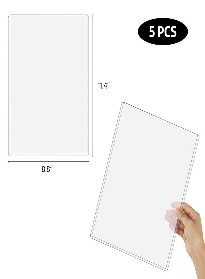 acDesign 5 Pcs Rigid Print Protectors 8.5''x 11'' Waterproof Plastic Sheet Protectors for Prints Photos Postcard Poster(Clear) - Image 2
