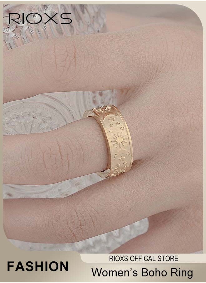 8mm Moon Star Sun Statement Ring Stainless Steel Boho Jewelry for Women - pzsku/Z57DB9F3662F5E51A3CC4Z/45/_/1739164074/a362657b-f6c1-490f-a7e7-1be43fdb6e10