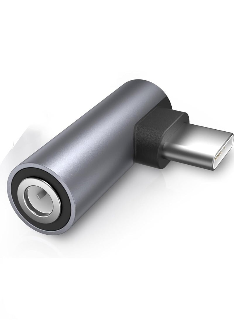 ماركة غير محددة محول USB C بزاوية قائمة إلى 3.5 مم Aux محول Type-C إلى سماعات رأس موصل منفذ صوت لسماعات الرأس/سماعات الرأس المتوافقة مع Galaxy S24/S23/S22/S21/S20، iPad Pro، iPhone 15  - Image 1