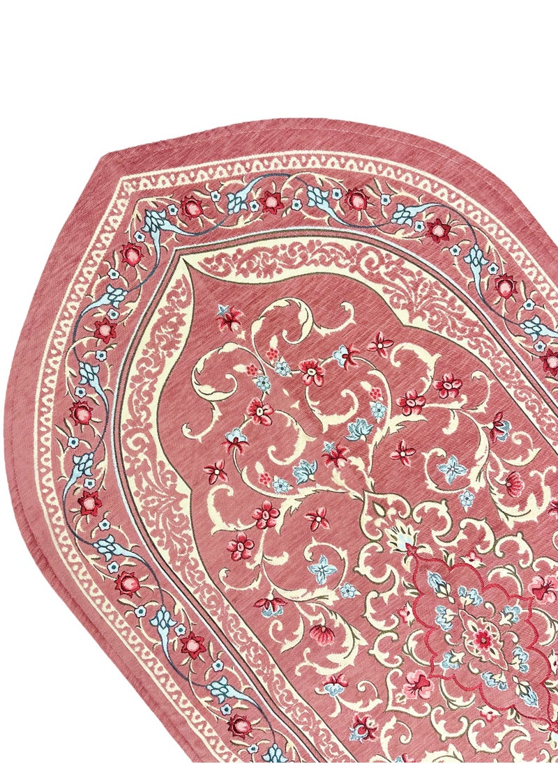 AL-HRAER - Chenille Prayer Mat Quilted And Filled With Thermal Sponge And Sewn In The Shape Of A Mihrab In An Innovative And Modern Way With A Soft Texture And Consistent Colors Size 120X65 Cm - Image 1
