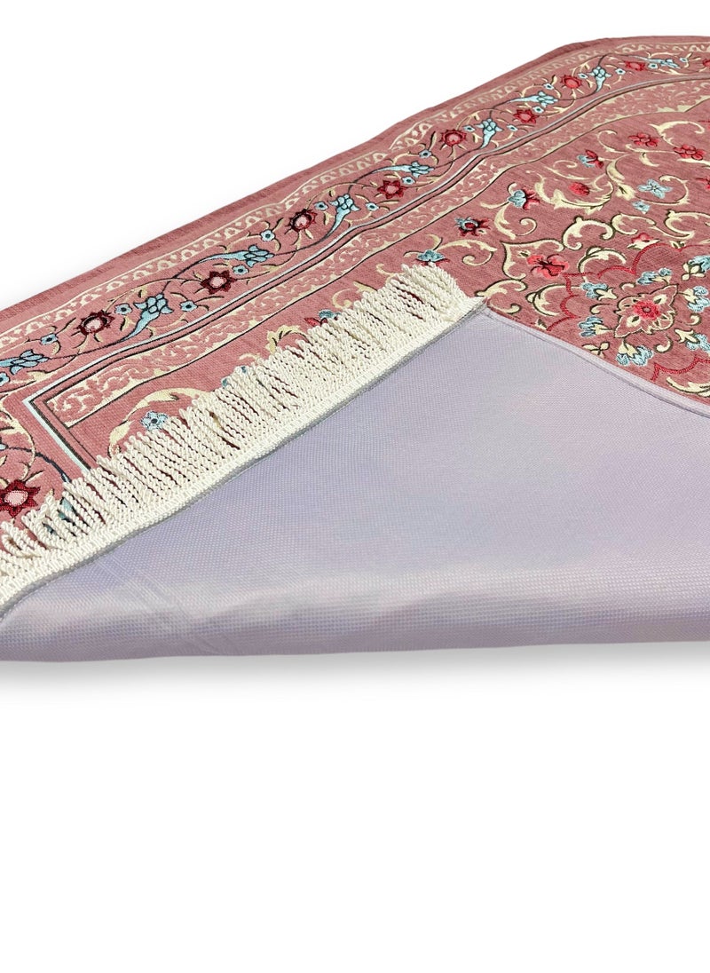 AL-HRAER - Chenille Prayer Mat Quilted And Filled With Thermal Sponge And Sewn In The Shape Of A Mihrab In An Innovative And Modern Way With A Soft Texture And Consistent Colors Size 120X65 Cm - Image 1
