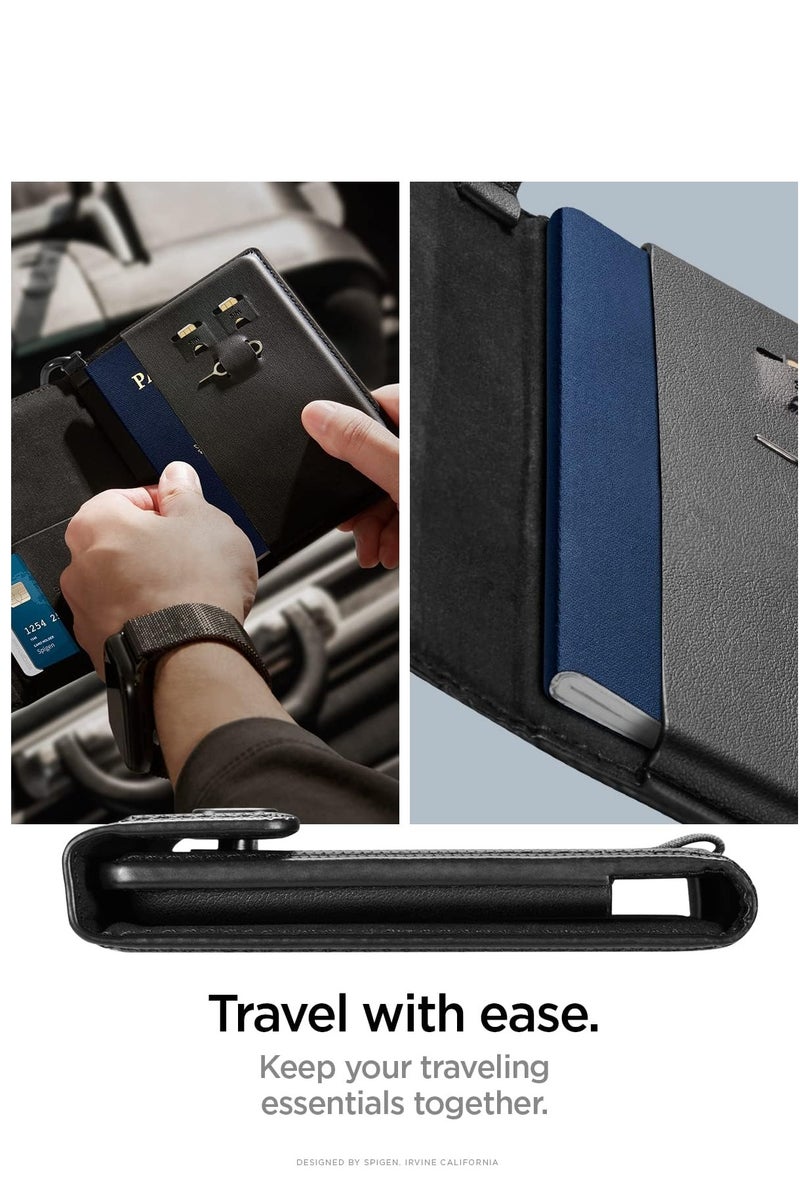 Spigen Anti-RFID Passport Protective Case for Travel and Passport Holder in PU Leather Compatible with Most Passport Sizes - Image 2