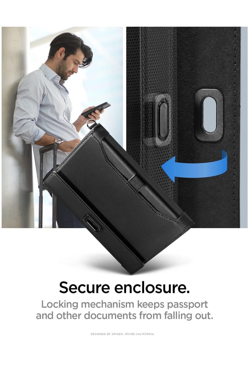 Spigen Anti-RFID Passport Protective Case for Travel and Passport Holder in PU Leather Compatible with Most Passport Sizes - Image 5