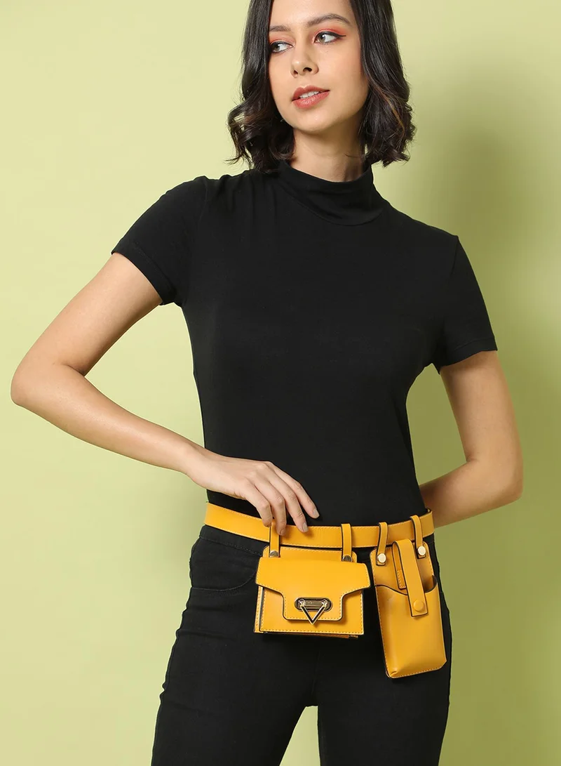 Haute Sauce On-The-Go Glamour Yellow Belt Bag