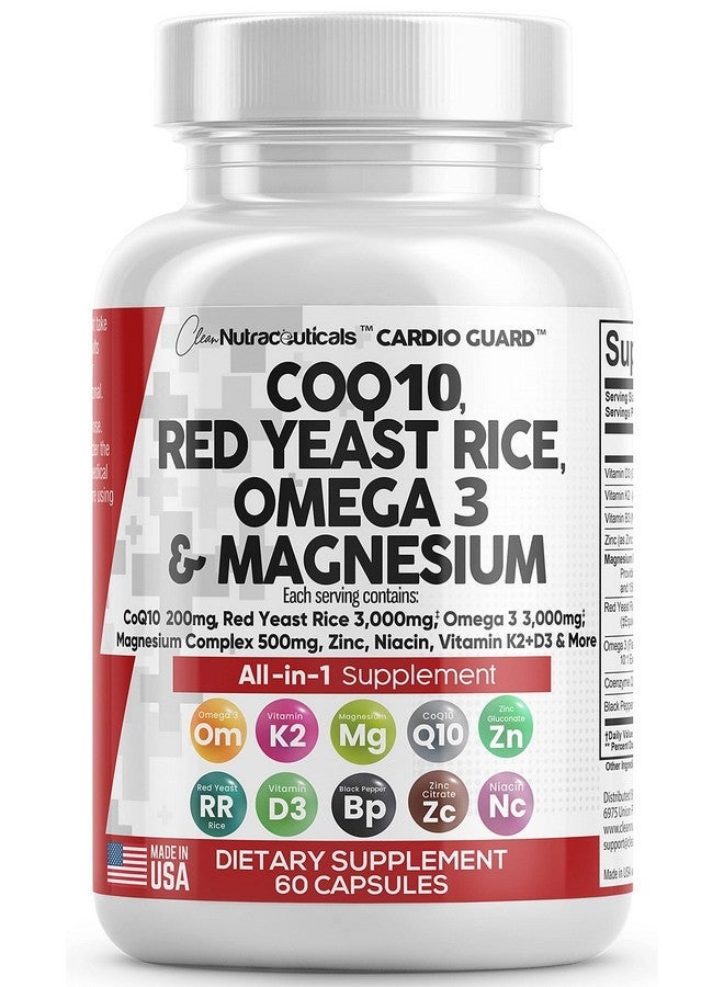 Clean Nutraceuticals CoQ10 & Omega-3 Heart Health Supplement for Women & Men - 60 Capsules - Image 2