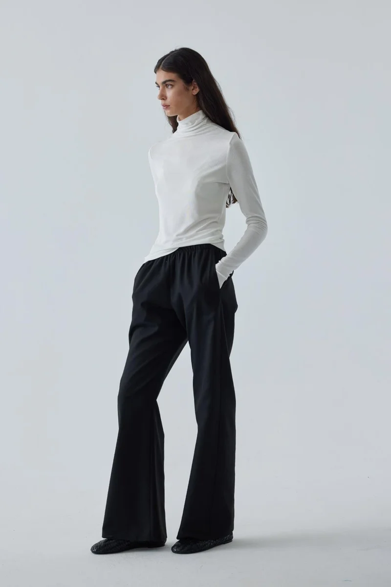 Suud Collection Ecru Mia Turtleneck Bodysuit