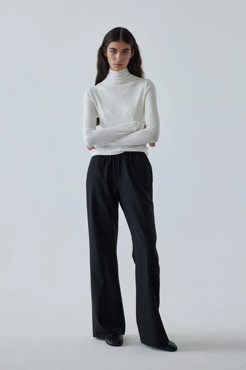 Suud Collection Ecru Mia Turtleneck Bodysuit