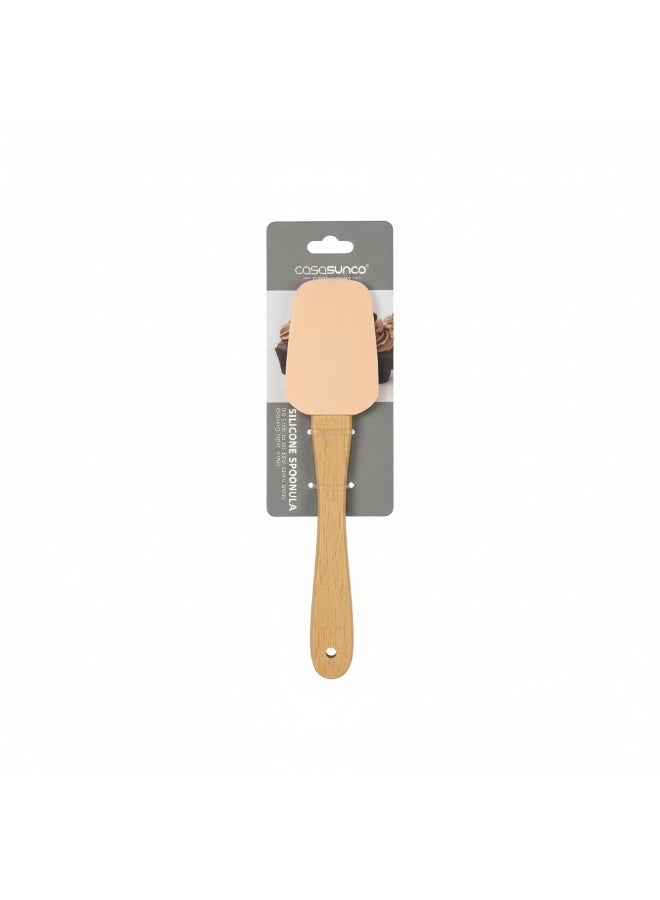 AKDC CASASUNCO Premium Silicone Spatula with Natural Wooden Handle - Image 1