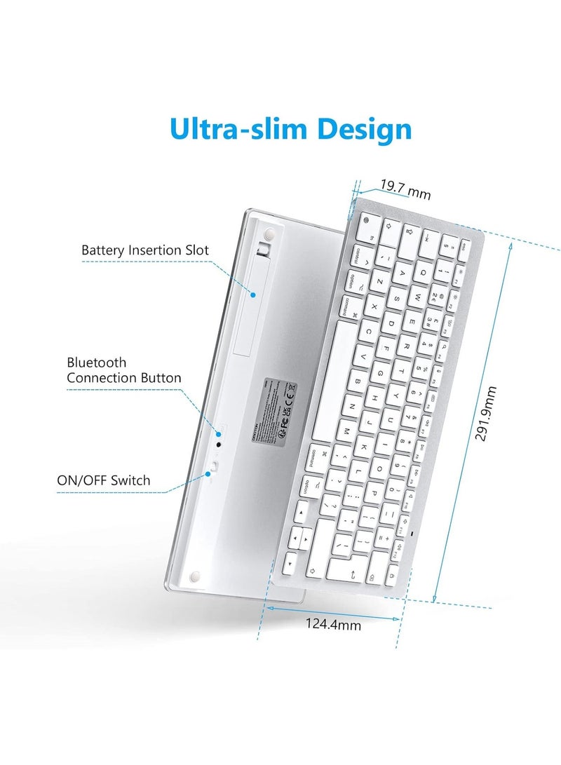 Bluetooth Keyboard for Windows & Mac, Compact Wireless Keyboard Compatible With MacBook, iMac, Mac Mini, Laptop and PC, Deep Black - Image 4