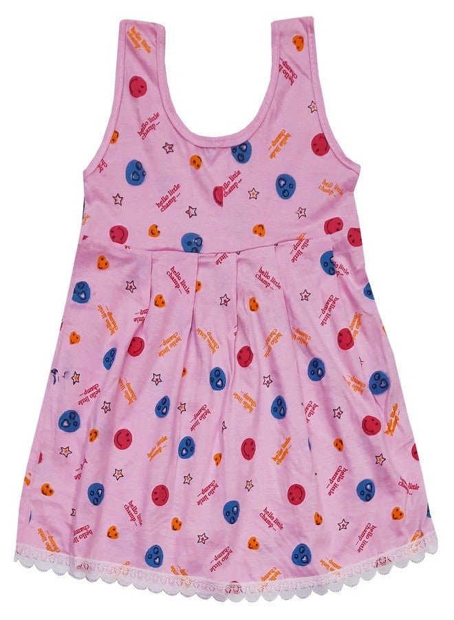 little PANDA Kid’s Cotton Dress Casual Frock for Girl’s Combo (Pack of 3) (6-12 Months) Multicolour - Image 4