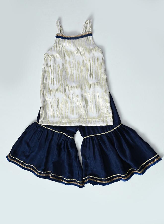 BELLA MODA Printed Strappy Ethnic Top and Pants Set - Image 4