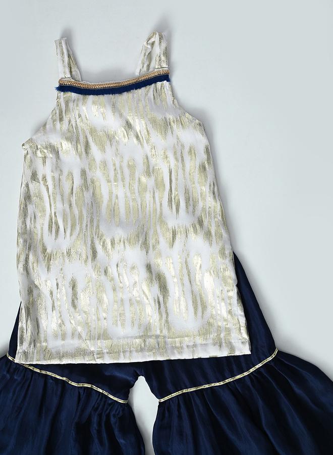 BELLA MODA Printed Strappy Ethnic Top and Pants Set - Image 2