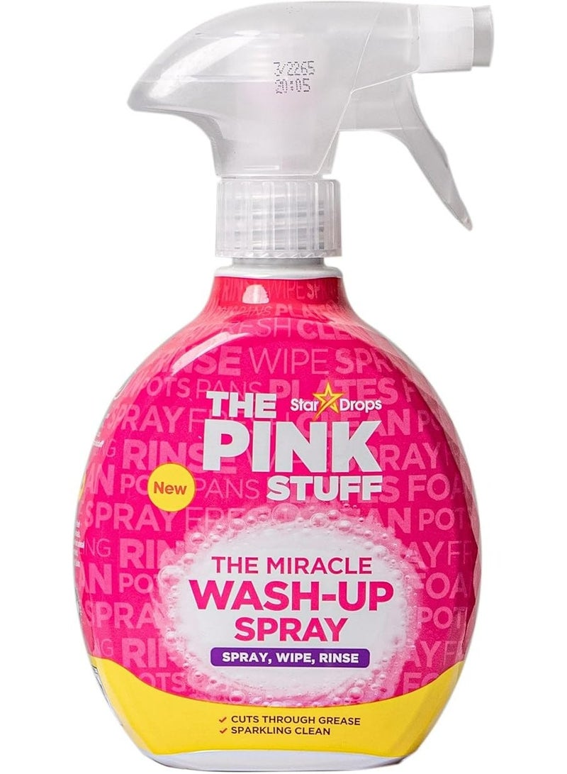 Stardrops The Pink Stuff Miracle Wash Up Spray 500 ml – Powerful Foam Dish Soap for Tough Grease & Everyday Cleaning - Image 1