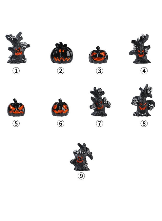 NIBEMINENT Halloween Miniature Landscape DIY Decorations - Enchanting Tree Ghost Pumpkin Ornaments