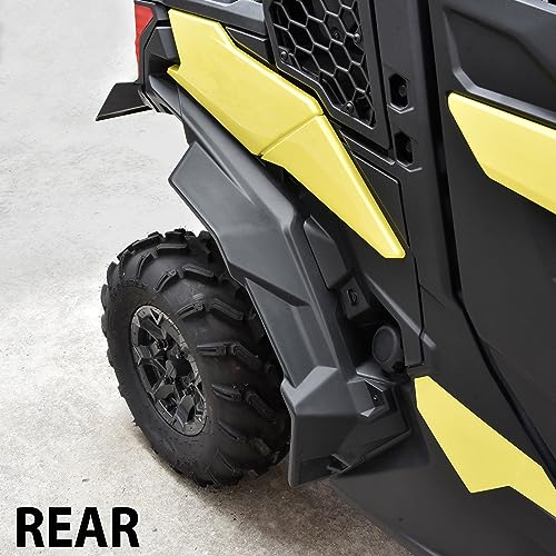 SAUTVS Wider Fender Flares Kit for Maverick Trail Sport, Extended Front & Rear Mud Flaps Mud Guards for Can Am Maverick Trail Sport Max 2018-2024 Accessories (6PCS, Replace #715004958/#715004959) - Image 5