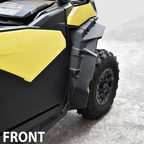SAUTVS Wider Fender Flares Kit for Maverick Trail Sport, Extended Front & Rear Mud Flaps Mud Guards for Can Am Maverick Trail Sport Max 2018-2024 Accessories (6PCS, Replace #715004958/#715004959) - Image 4