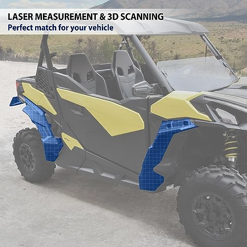 SAUTVS Wider Fender Flares Kit for Maverick Trail Sport, Extended Front & Rear Mud Flaps Mud Guards for Can Am Maverick Trail Sport Max 2018-2024 Accessories (6PCS, Replace #715004958/#715004959) - Image 3