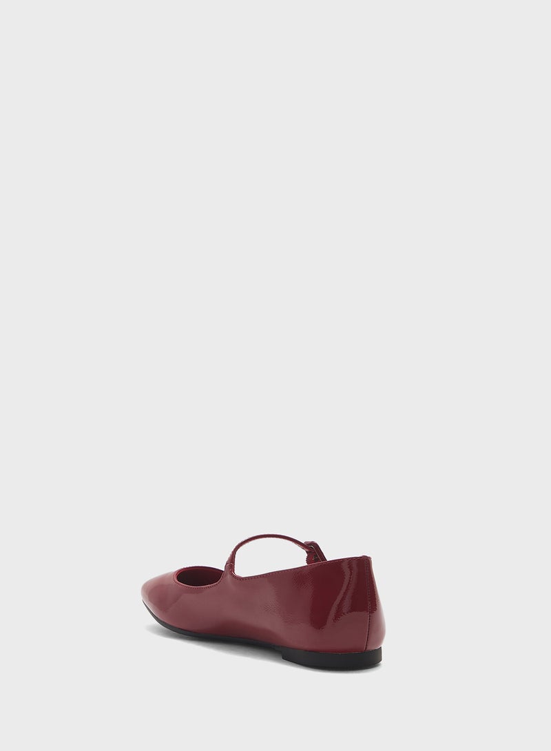 STEVE MADDEN Caddie Buckle Strap Closed Toe Ballerinas  - Image 3