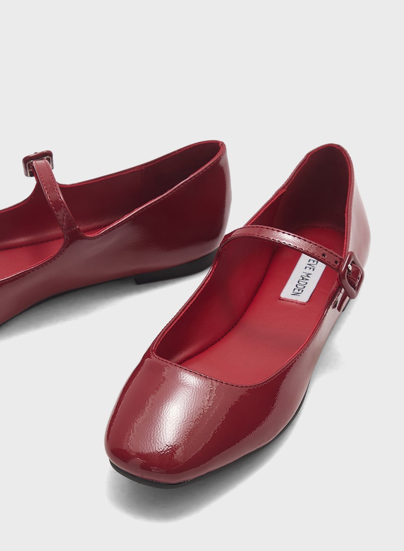 STEVE MADDEN Caddie Buckle Strap Closed Toe Ballerinas  - Image 4