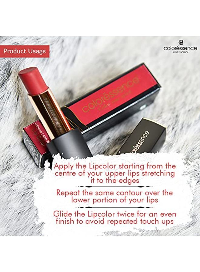 Coloressence Intense Long Wear Lip Color Non Sticky Long Lasting Moisturising Glossy Lipstick - Muse - Image 5