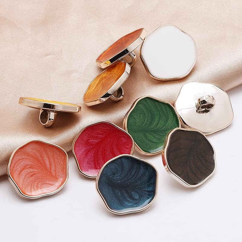 Buttons, Decorative Buttons, 21/25/30mm Colorful Plastic Large Sewing Buttons for Women Clothes Wedding Dress Shirt Blouse Coat Windbreaker Sweater Decor (Color : Red, Size : 25MM 10PCS) ( Color : Sty - Image 2