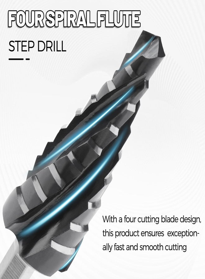 IRONANT Cobalt M35 Step Drill Bit 1/4" to 3/4", TiAlN Coating 4 Spiral Flute Step Bit for Stainless Steel, Metal, Aluminum, Plastic - Image 4