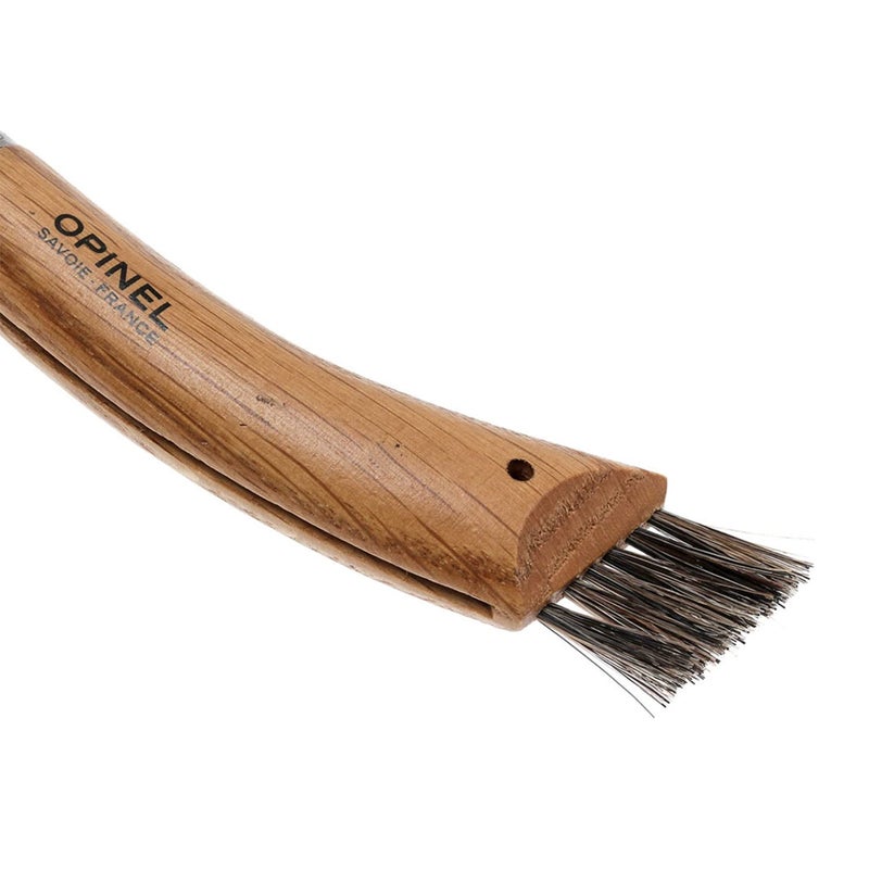 Opinel No. 08 Mushroom Knife – Pick + Clean Mushrooms, Beechwood Handle, Integrated Brush, Curved Sandvik Steel Blade, Made in France - Image 2