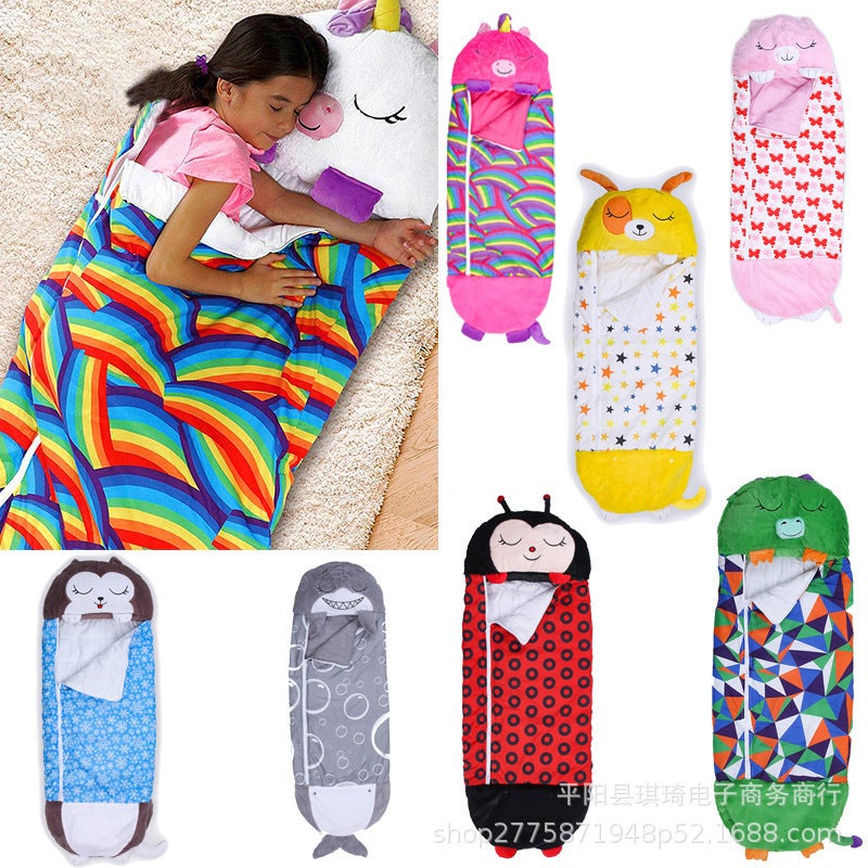 Explosions Sleeping Bag Children'S Cartoon Animal Pillow Sleeping Bag Camping Sleeping Bag - Image 2