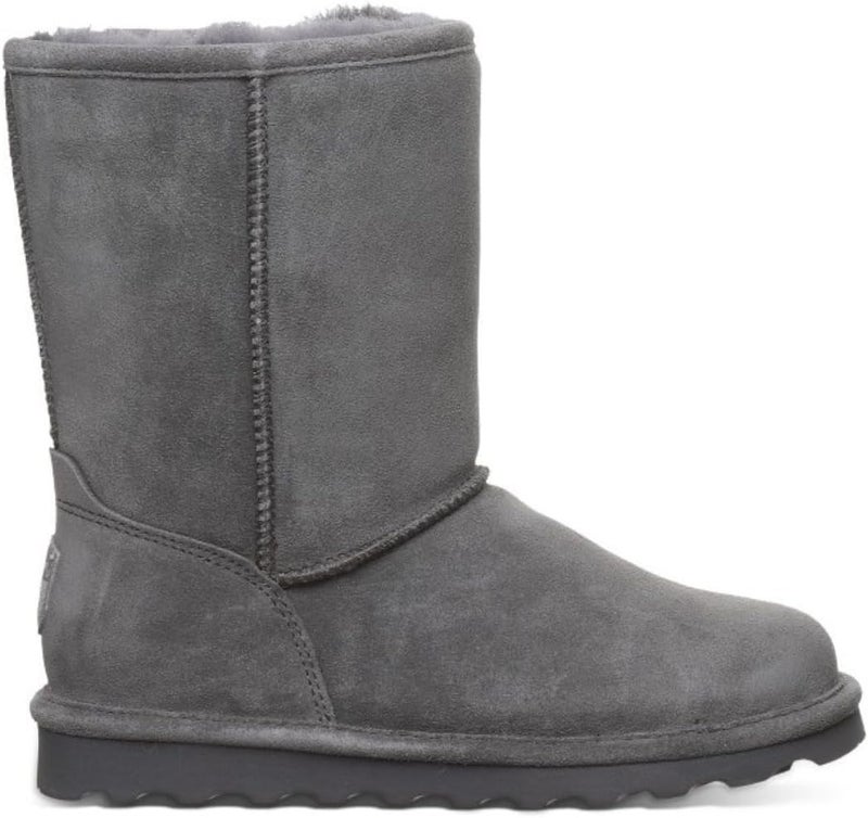 BEARPAW Women's Elle Short Slip On Boots - Classic Suede Winter Boot in Grey Charcoal - Image 5