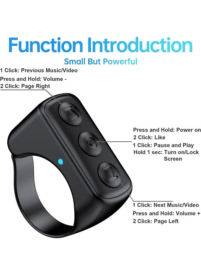 Garlo - Bluetooth Remote Control Wireless Page Turner Camera Remote Shutter Selfie Button Controller with Charging Case for iPhone Android Ipad Cell Phone - Image 1