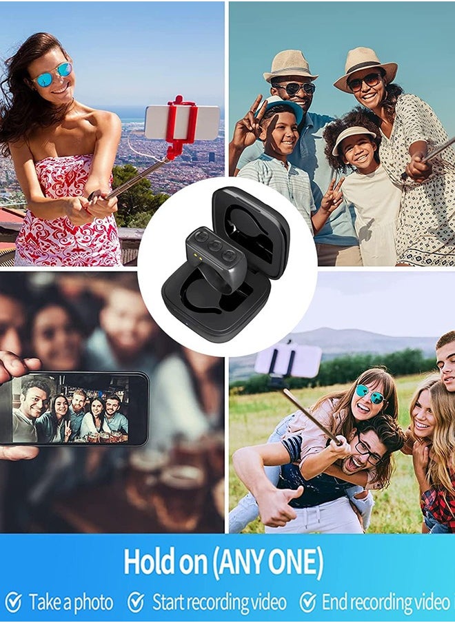 Garlo - Bluetooth Remote Control Wireless Page Turner Camera Remote Shutter Selfie Button Controller with Charging Case for iPhone Android Ipad Cell Phone - Image 1