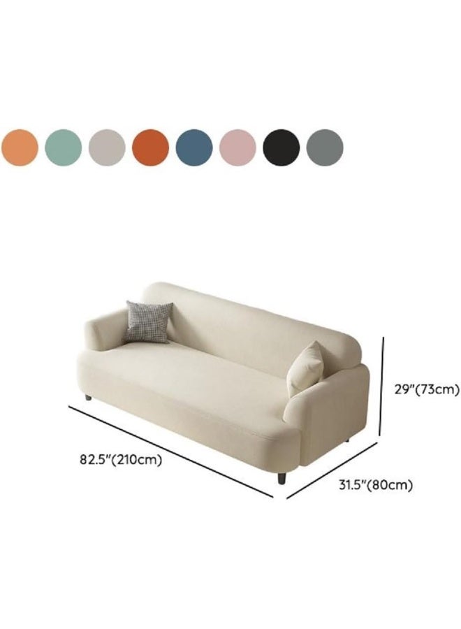 Zayn comforts Modern 3-Seater Leather Sofa in Peach Pink - Image 2