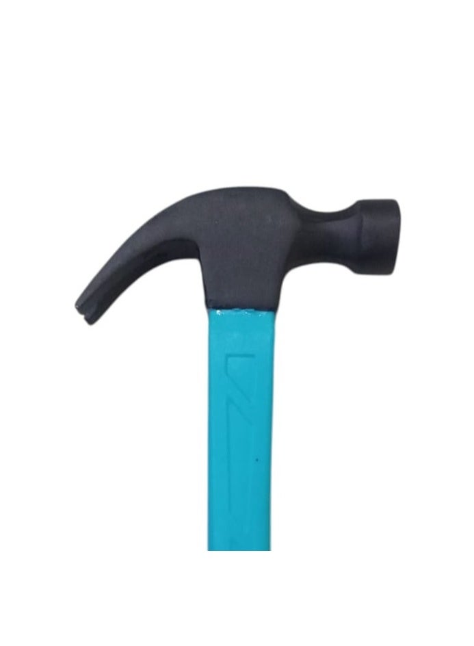 Claw Hammer 500 g – 33cm Length, Heavy-Duty Steel Head for Nailing & Nail Pulling, Strong Plastic Handle with Non-Slip Rubber Grip – Black/Turquoise – Model 10004944 - Image 4