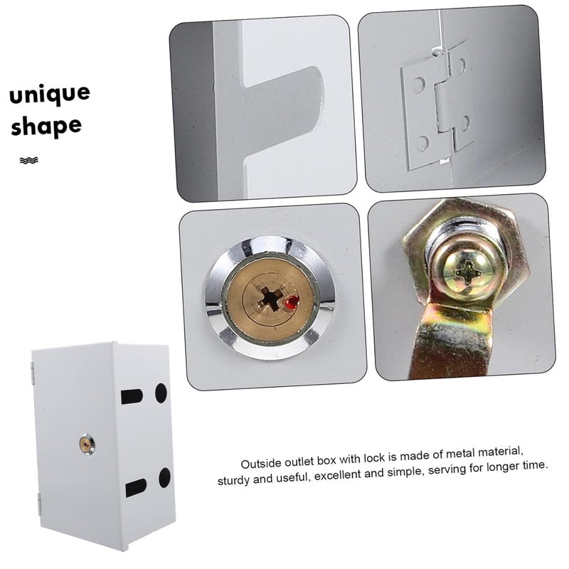 Stainless Steel Lockable Outdoor Storage Box Socket Protection Case - Image 4