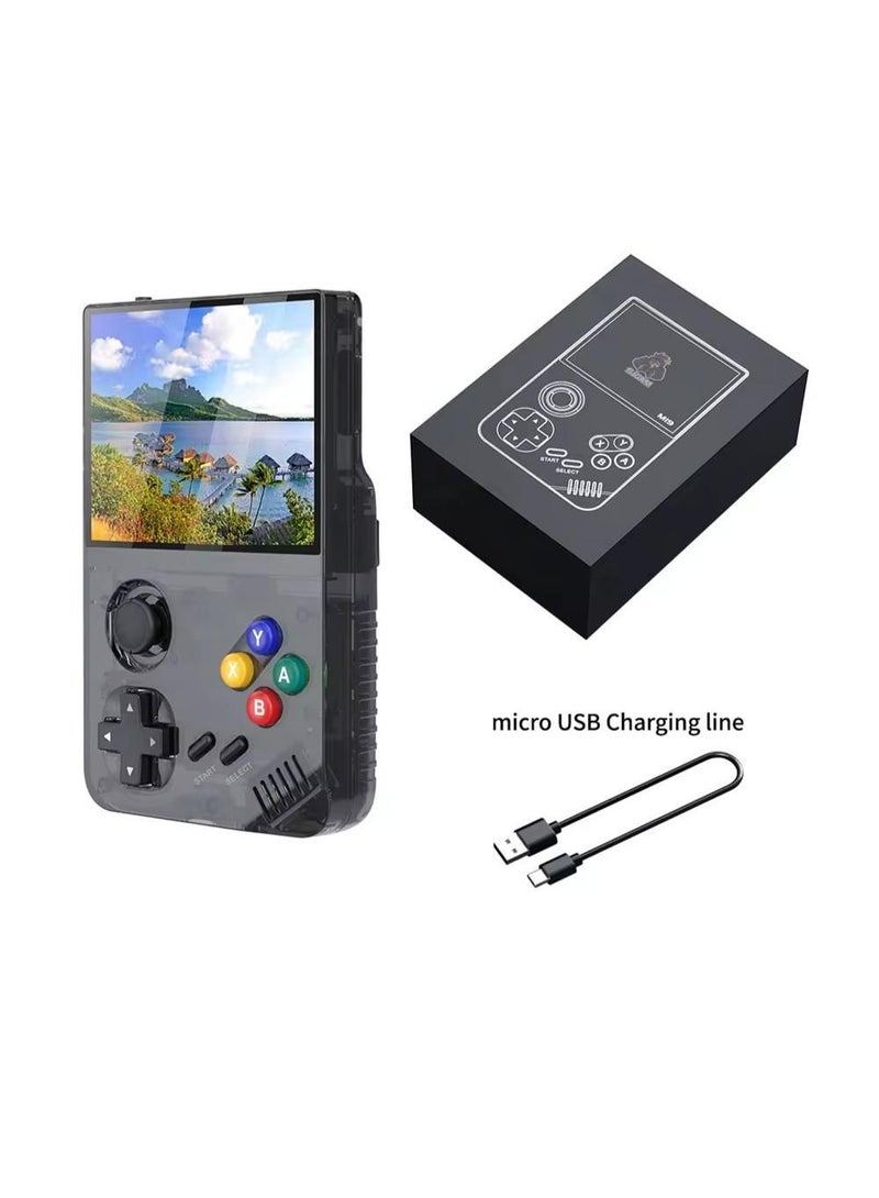 وحدة تحكم ألعاب محمولة M19 بشاشة IPS مقاس 3.5 بوصة ولوحة ألعاب ثلاثية الأبعاد مع بطاقة TF سعة 128 جيجابايت - أسود - Image 1