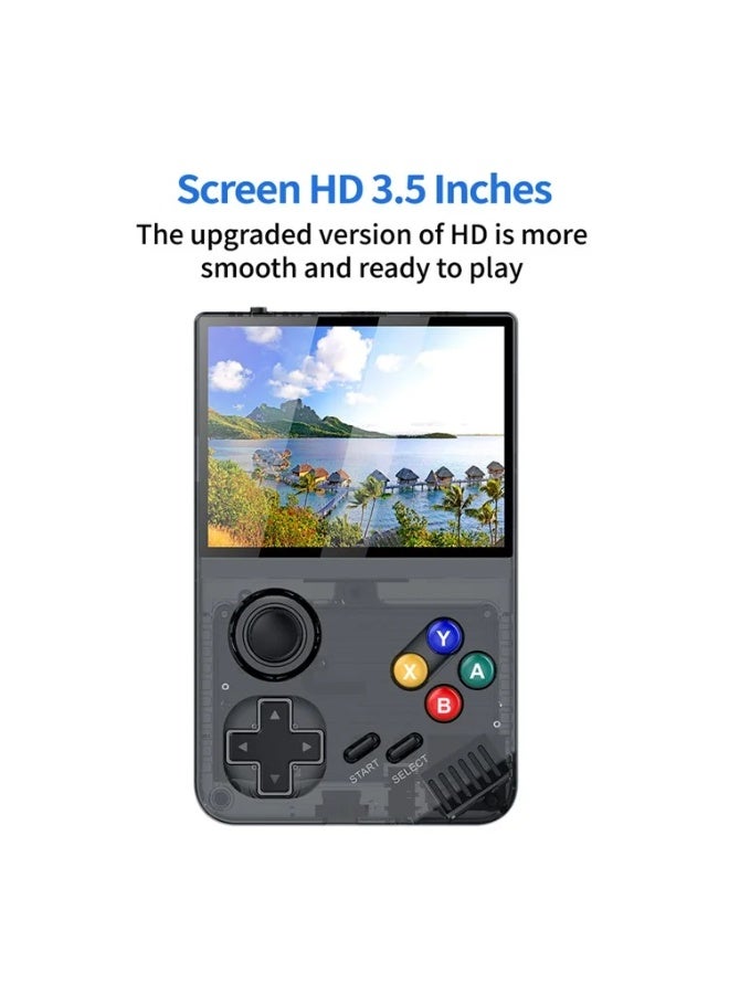 وحدة تحكم ألعاب محمولة M19 بشاشة IPS مقاس 3.5 بوصة ولوحة ألعاب ثلاثية الأبعاد مع بطاقة TF سعة 128 جيجابايت - أسود - Image 3